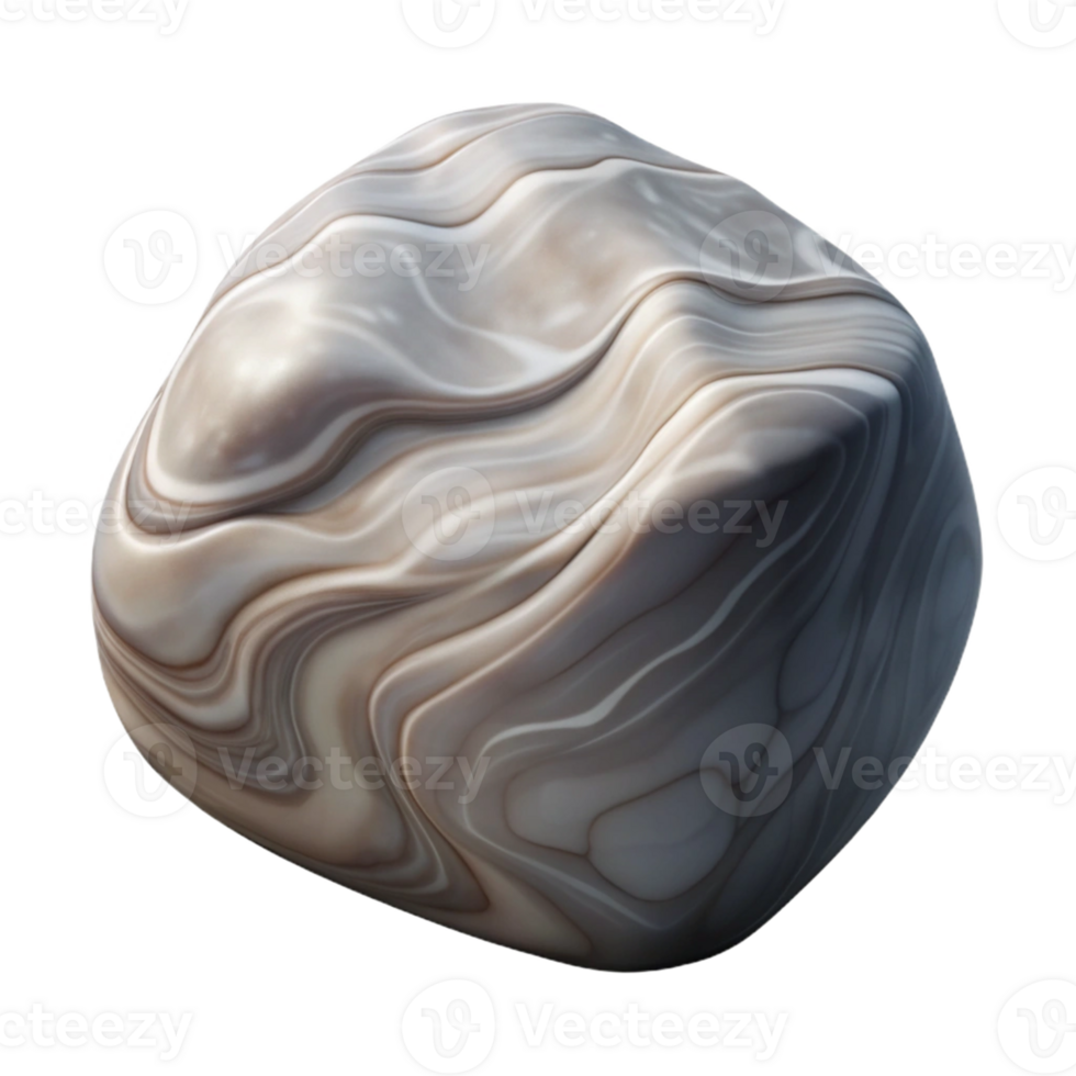 Abstract 3D Render of Swirling Stone png