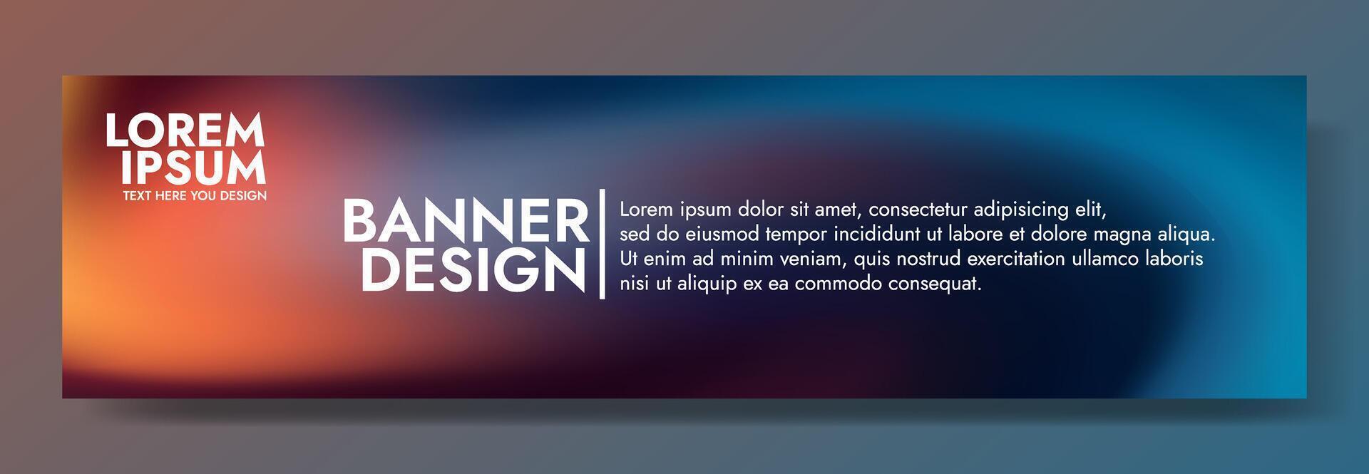 Modern Gradient Background Template with Lorem Ipsum Text vector