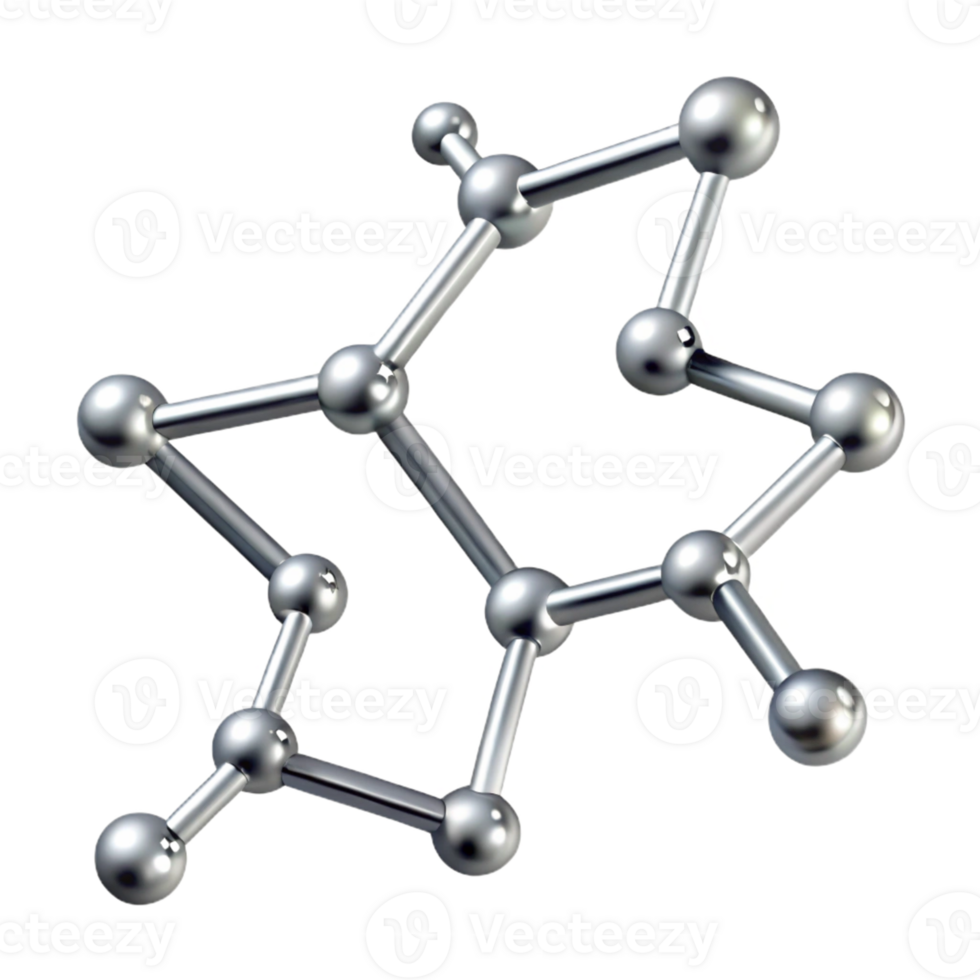 3D Molecular Structure Illustration png