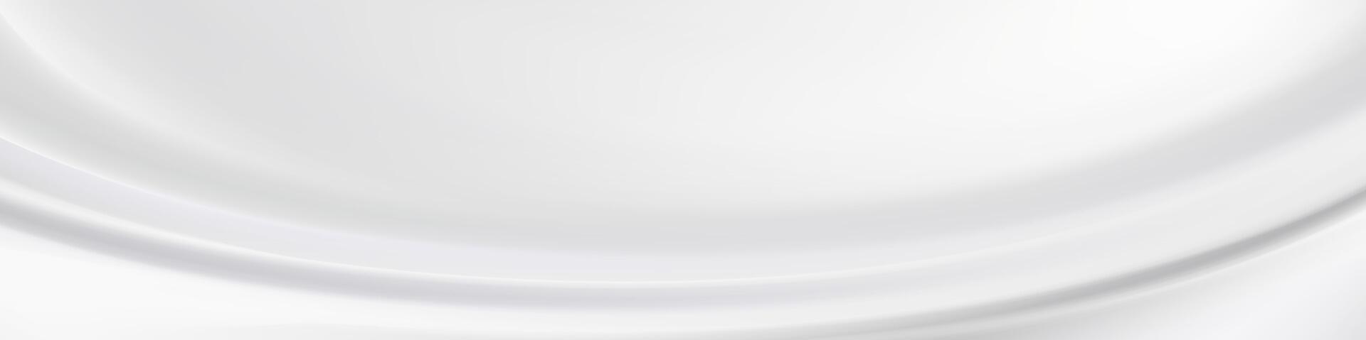Abstract White Fabric Drape, Soft Waves, Smooth Texture, Elegant Background, vector