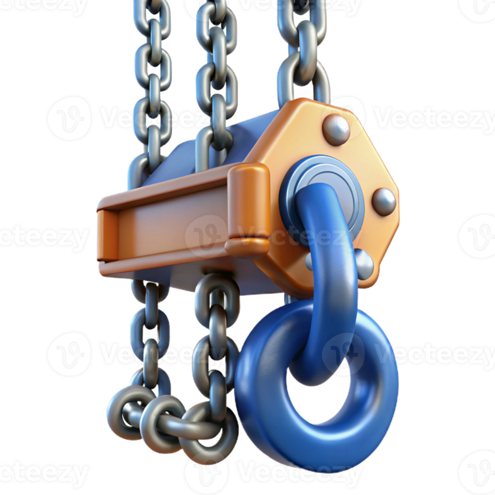 3D Render Chain Hoist Illustration png