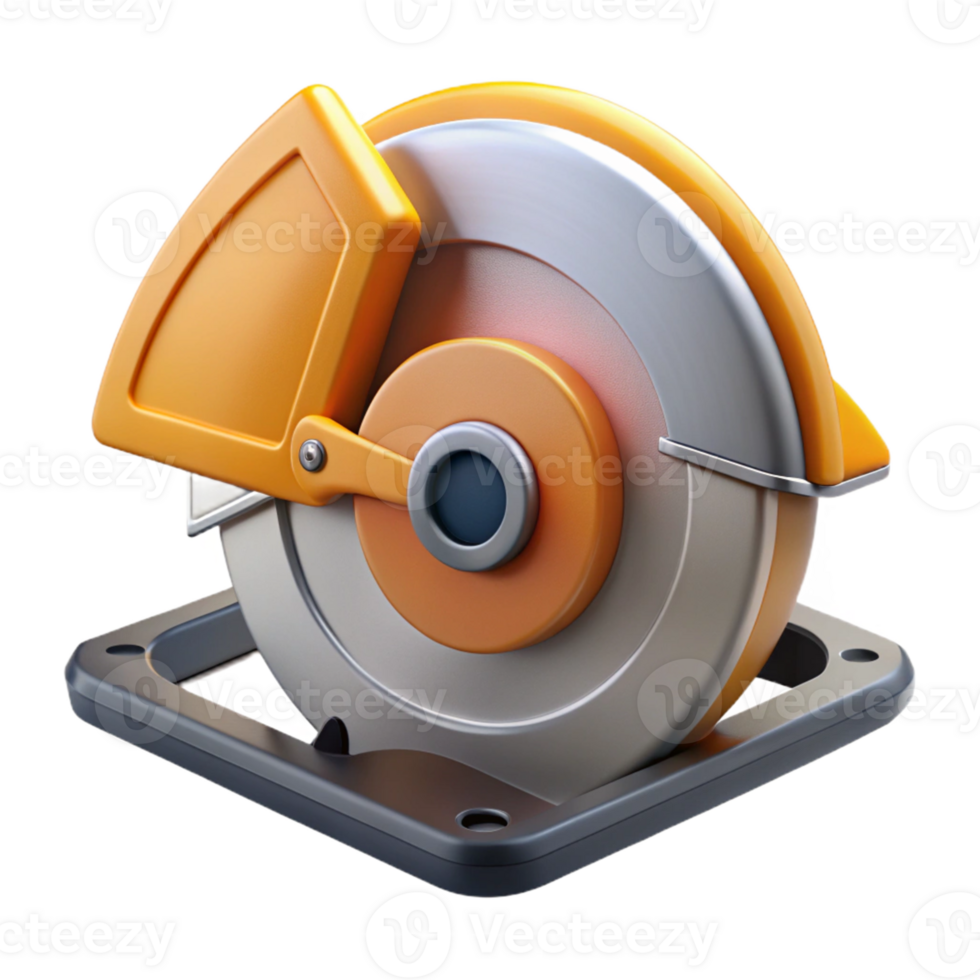 3D Render Circular Saw Blade Illustration png