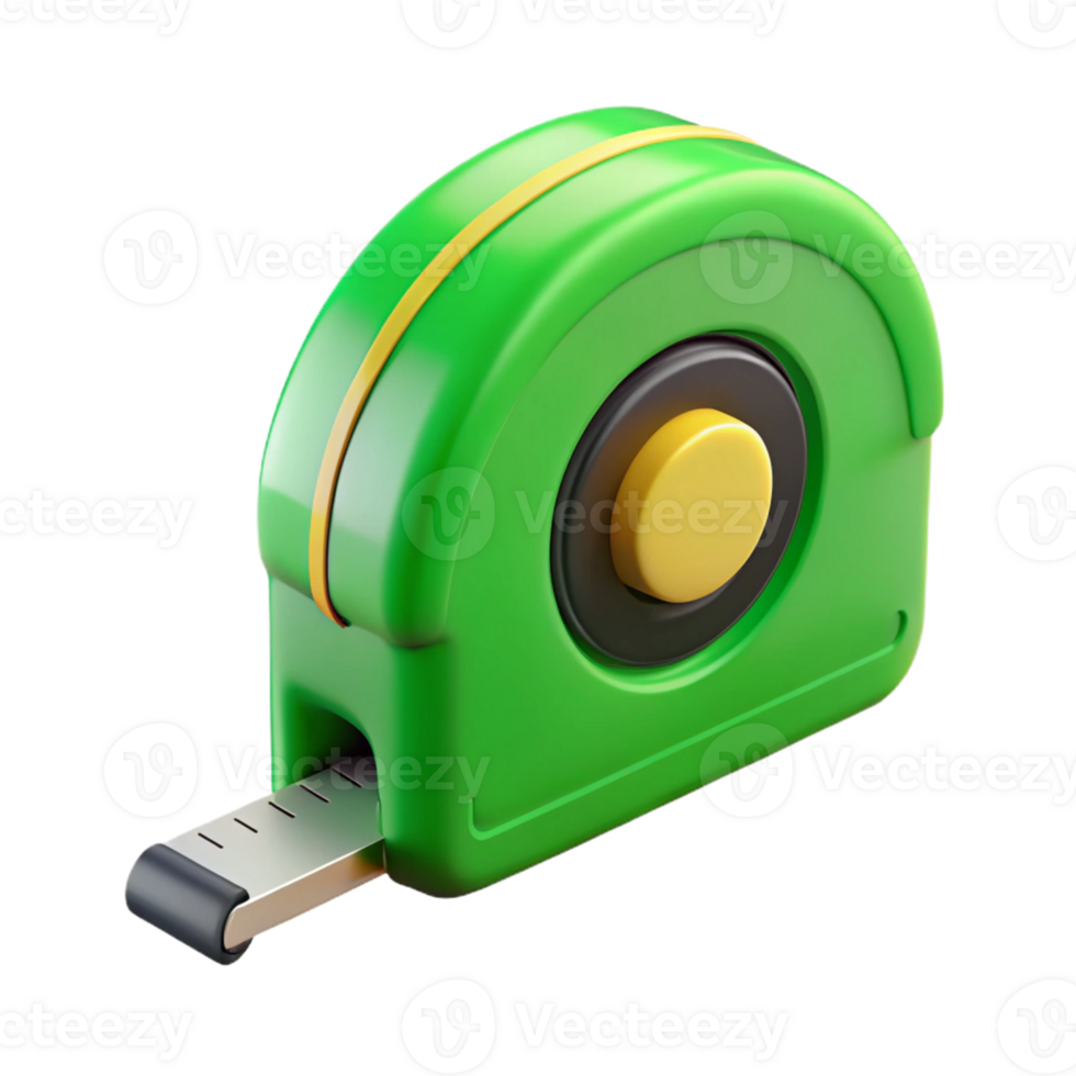 Green 3D Measuring Tape Illustration png