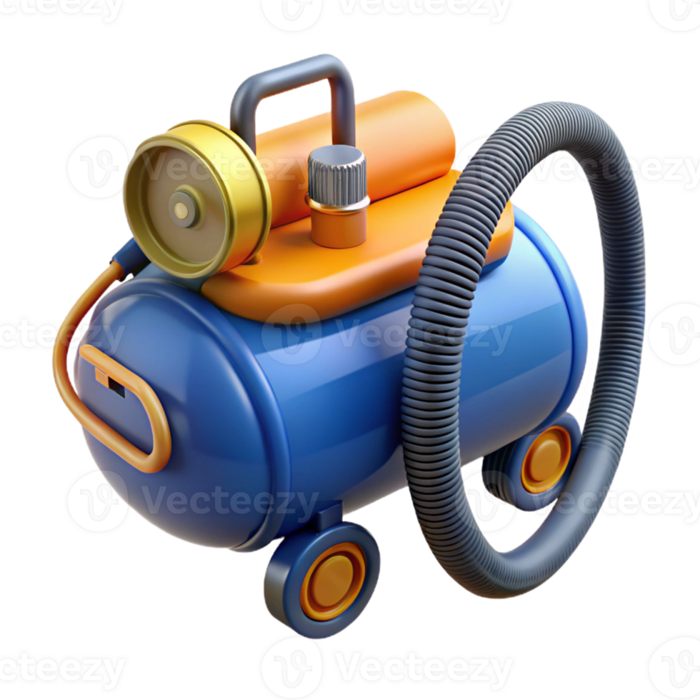 3D Render Air Compressor Illustration png