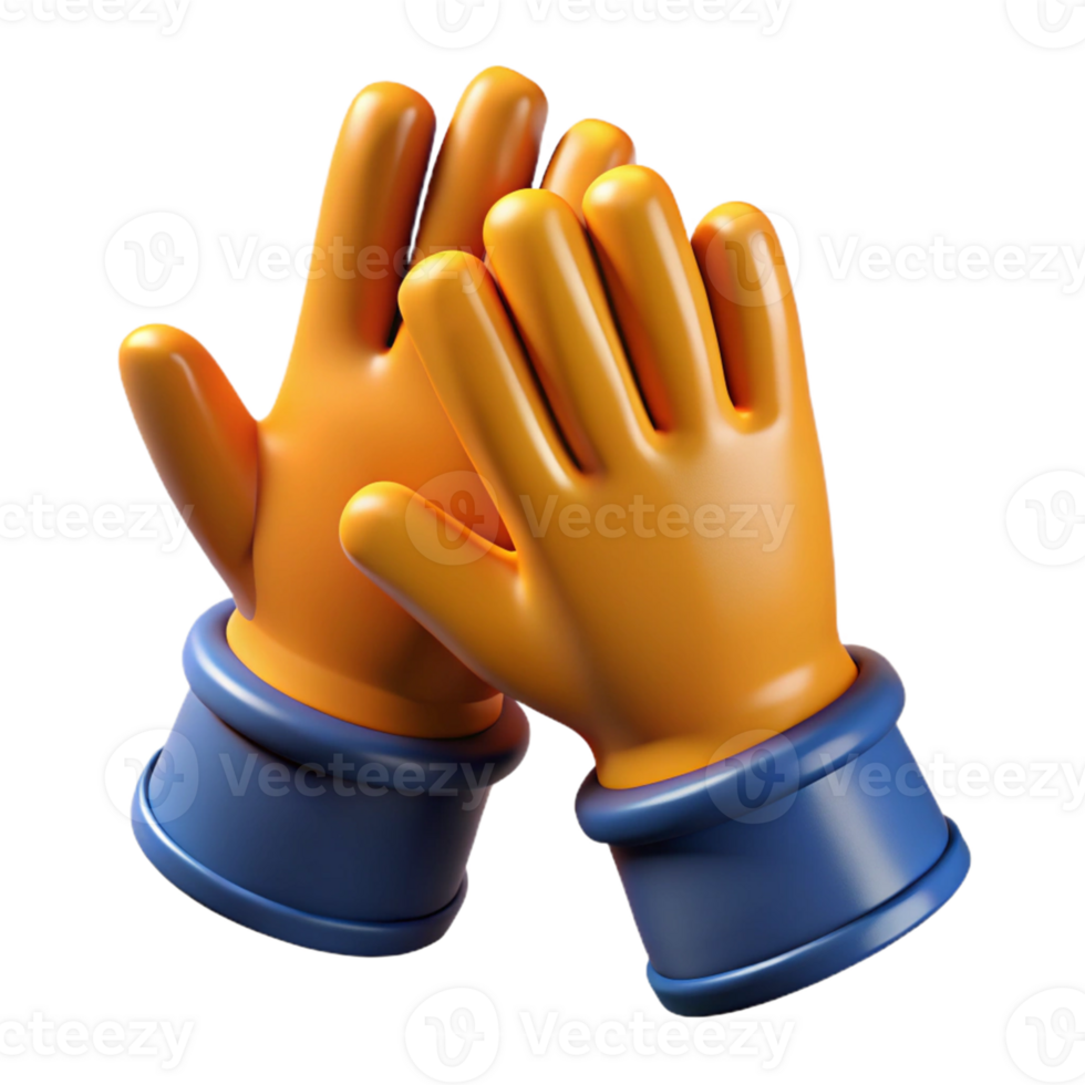 3D Render of Clapping Hands Illustration png