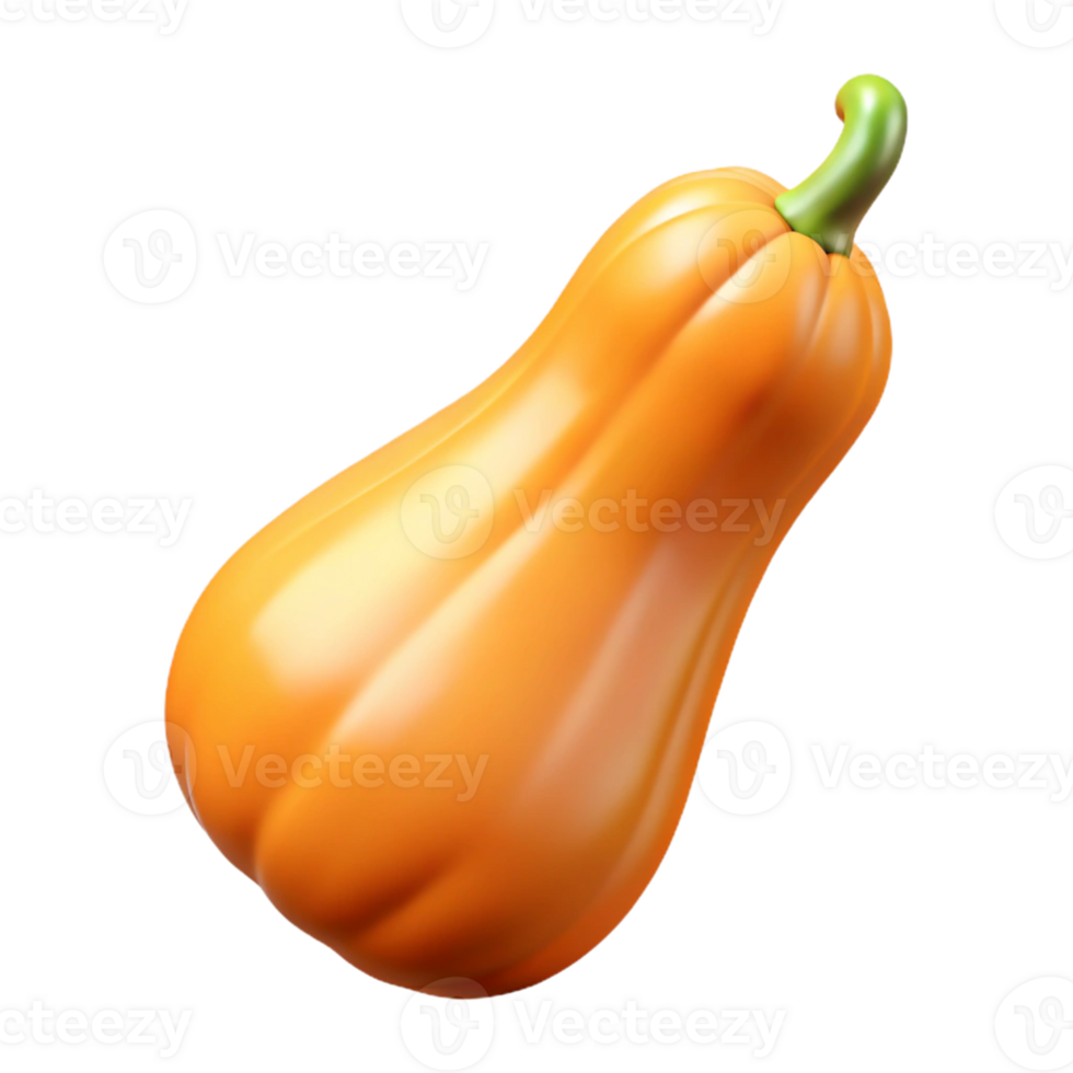 3D Render of Butternut Squash png