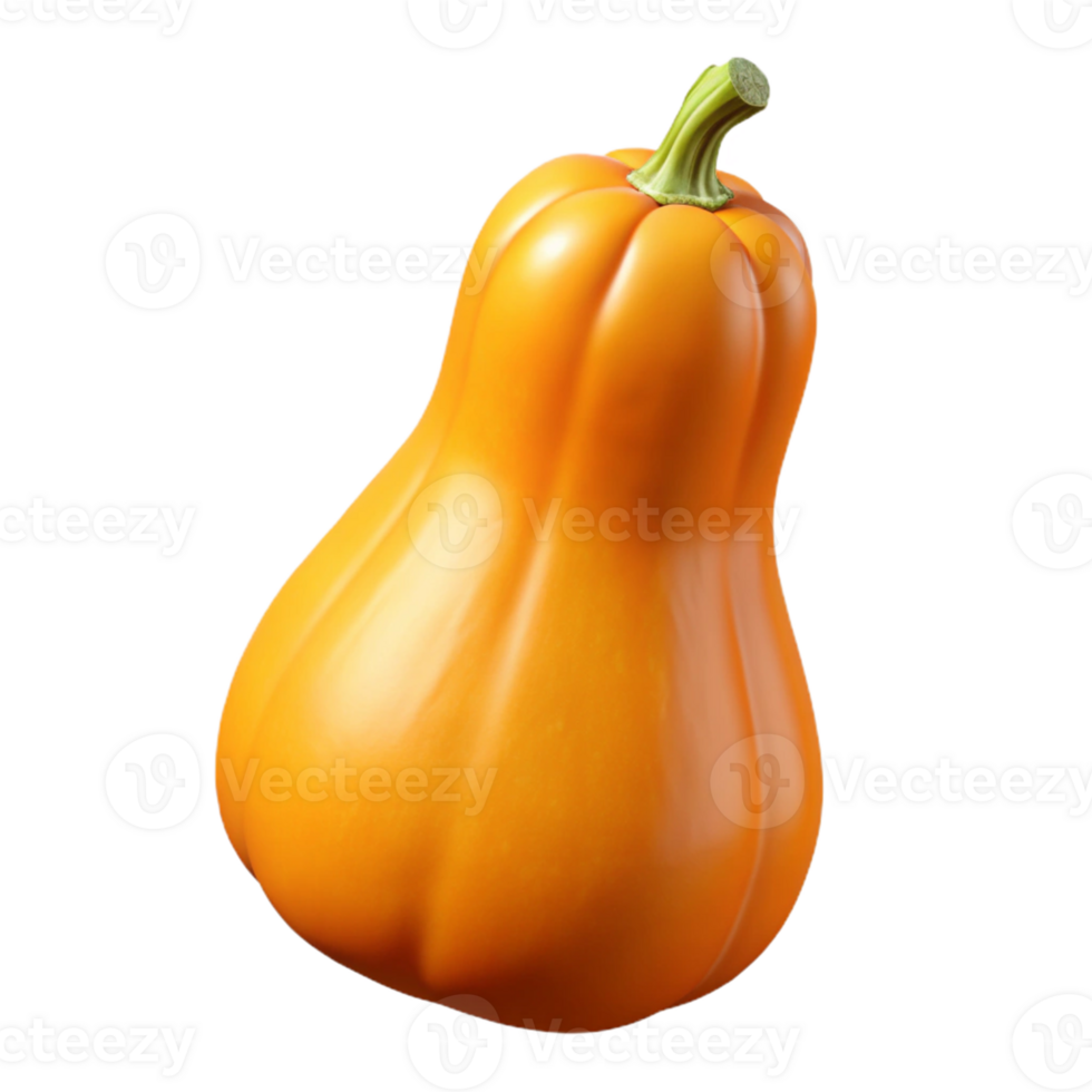 3D Render Orange Pumpkin Illustration png
