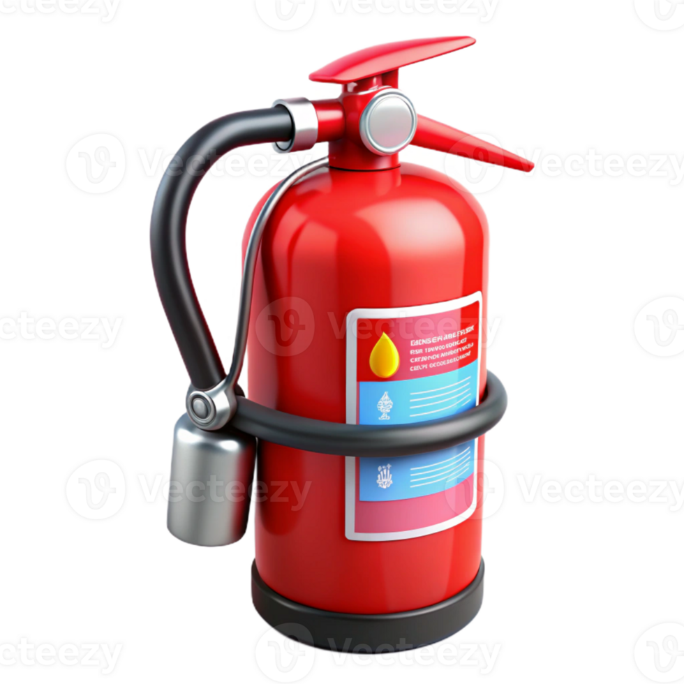 3D Model Red Fire Extinguisher png