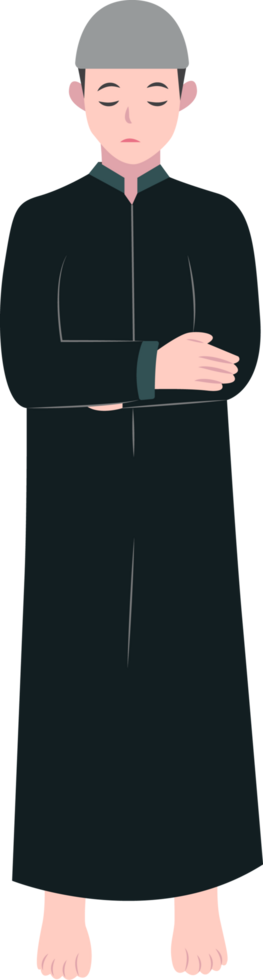 An old man in a robe standing with his hands folded png