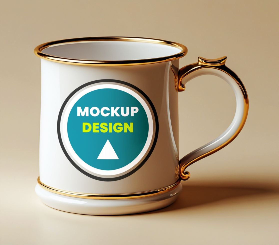Minimalist Cup Mockup with a Stylish Liquid Mug on a White Background psd