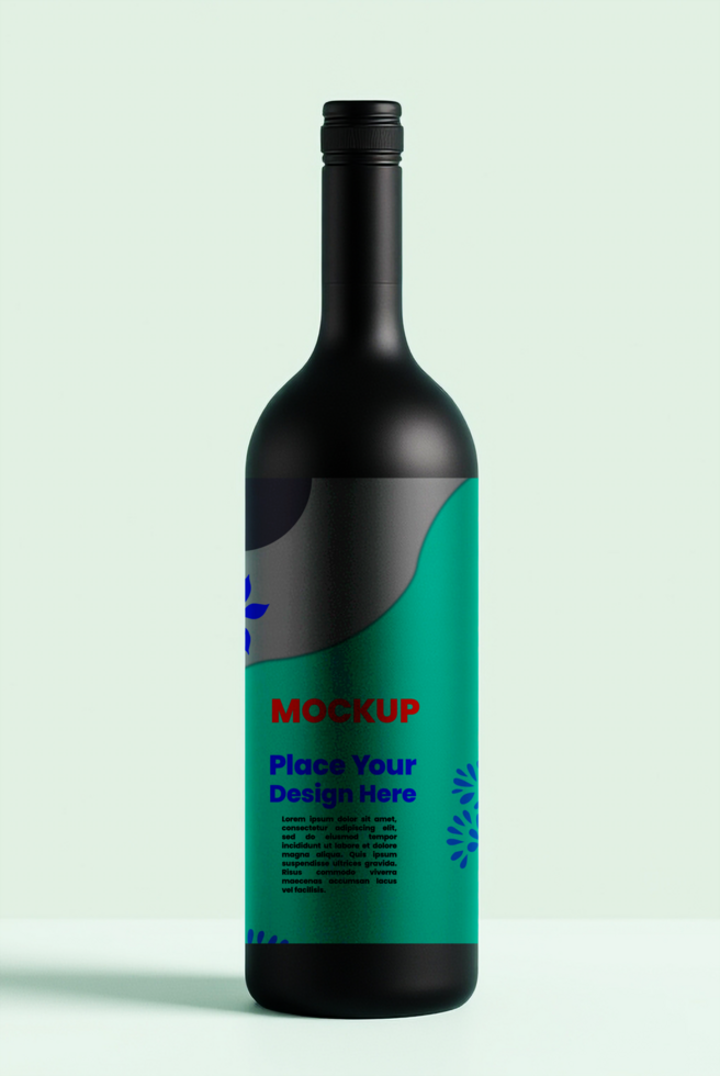 Premium Bottle Mockup Template for Branding and Label Design psd