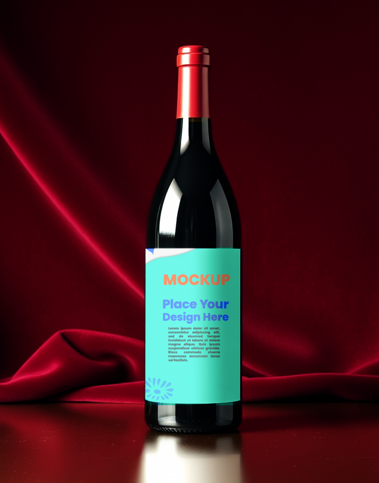 Editable Bottle Mockup for Professional Label Design and Packaging psd