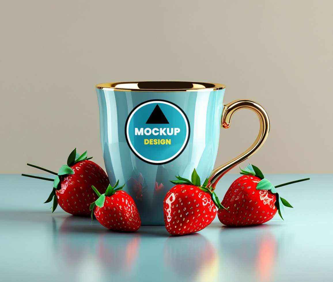 Morning Coffee Mug Mockup on a Clean and Simple Background psd