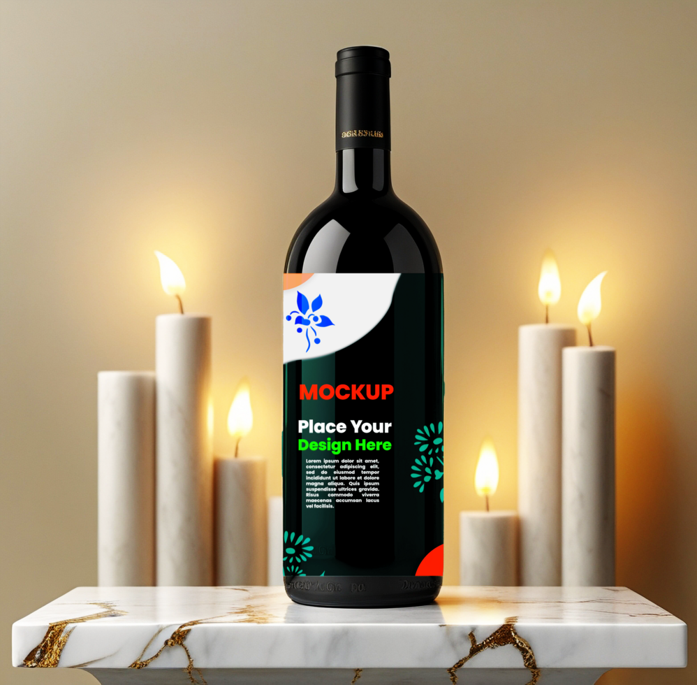 Professional Bottle Mockup for Realistic Product Design and Packaging psd
