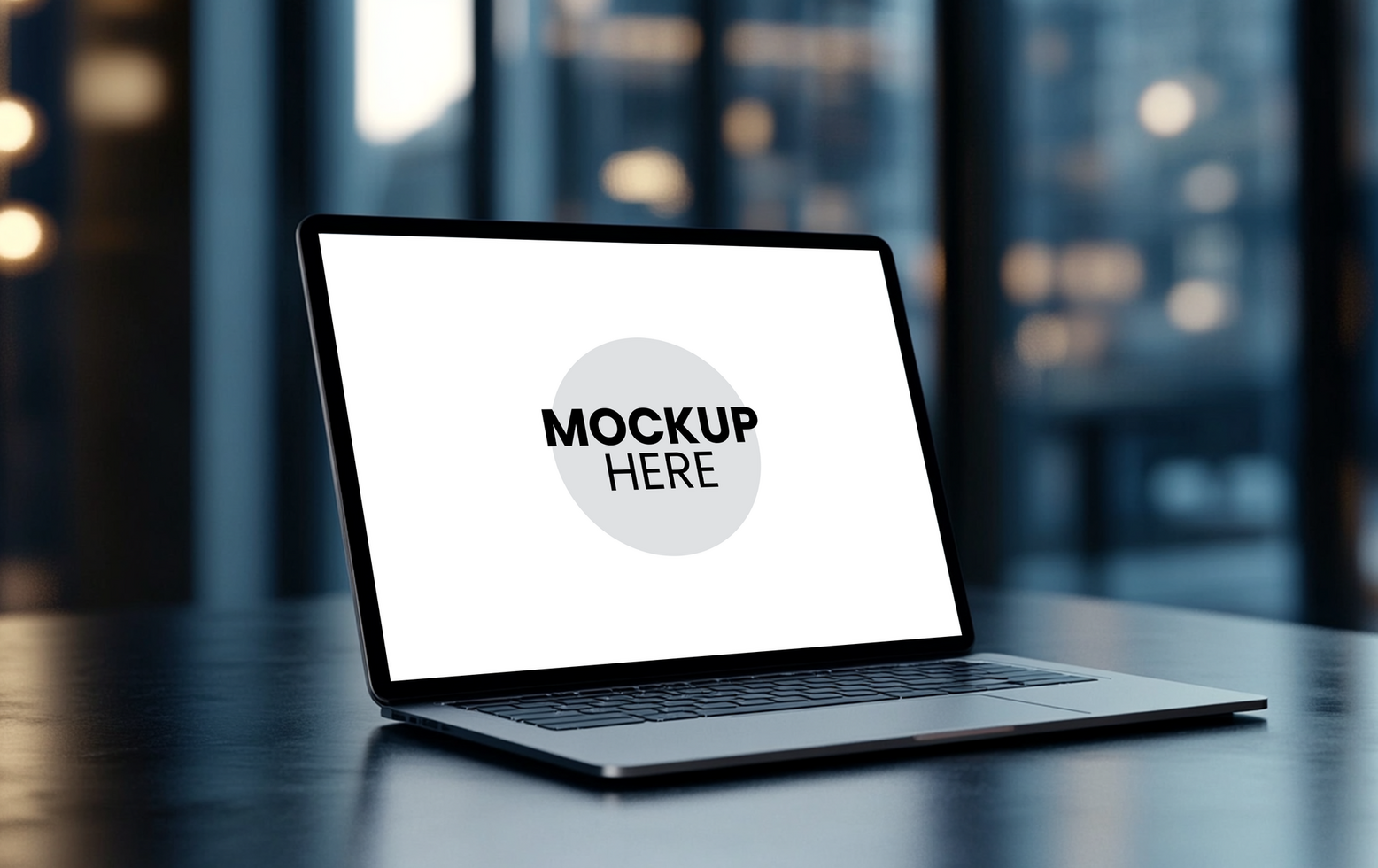 Free Download Professional laptop display mockup, clean and editable front-facing psd