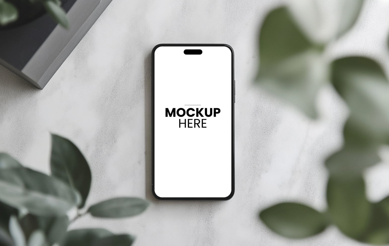 High-end smartphone mockup, ultra-realistic blank screen, professional presentation-ready template psd