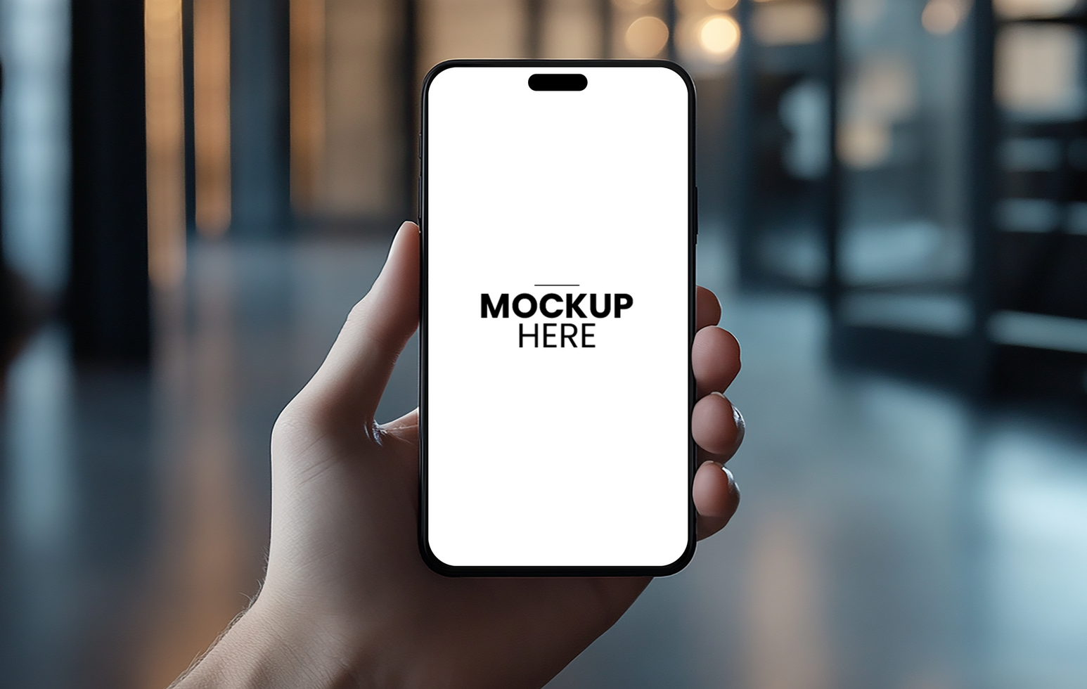 Professional blank phone mockup, editable template, ultra-realistic design for presentations psd