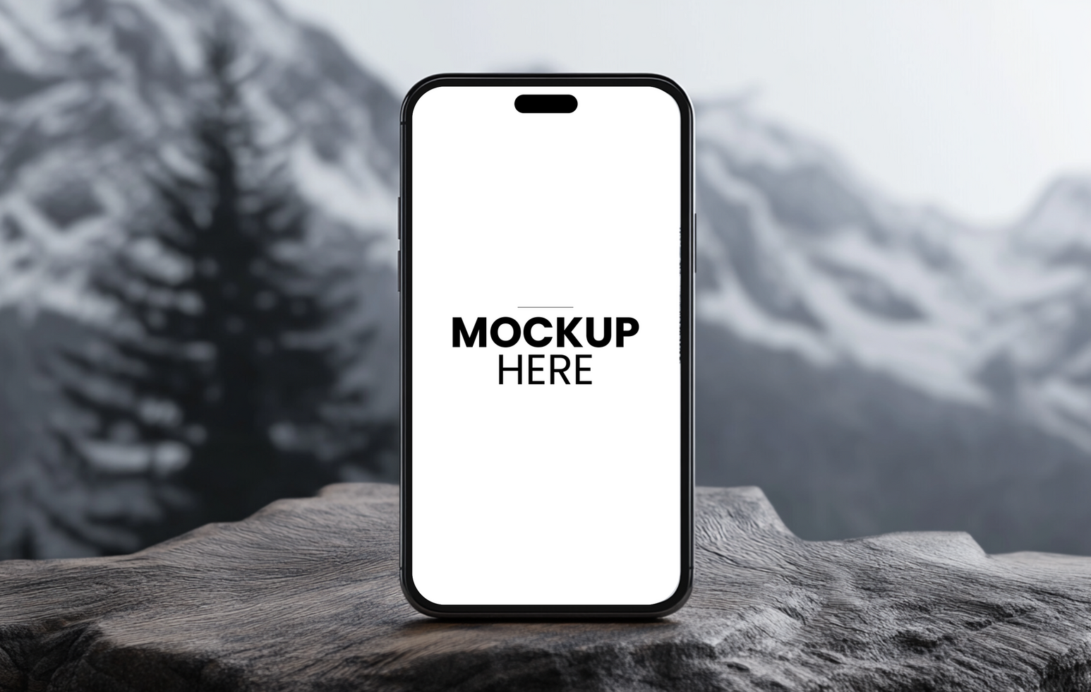 Free Download High-resolution blank screen mobile mockup, ultra-detailed design, perfect for presentations psd