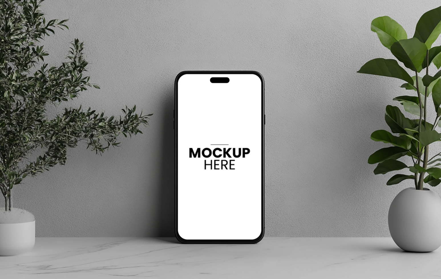 Free Download phone mockup , blank screen for presentations, ultra-detailed and modern design psd