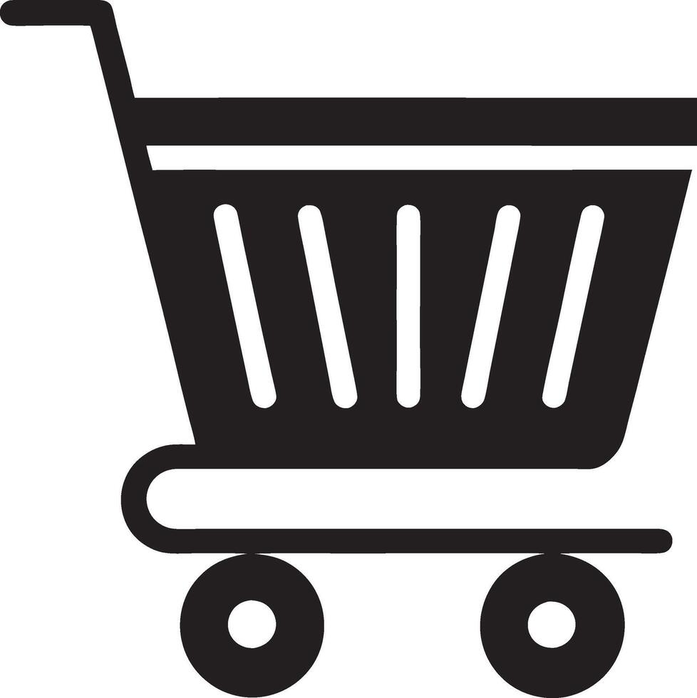 Empty Shopping Cart Silhouette vector