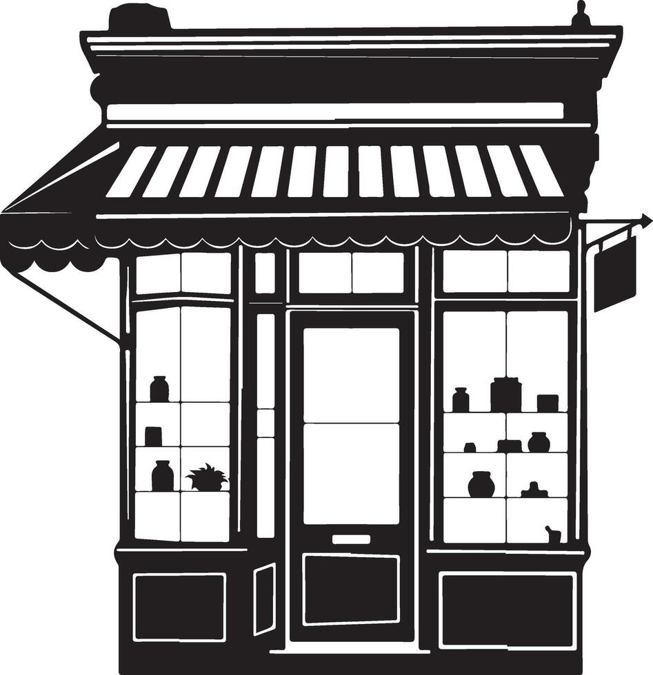 Vintage Boutique Silhouette vector