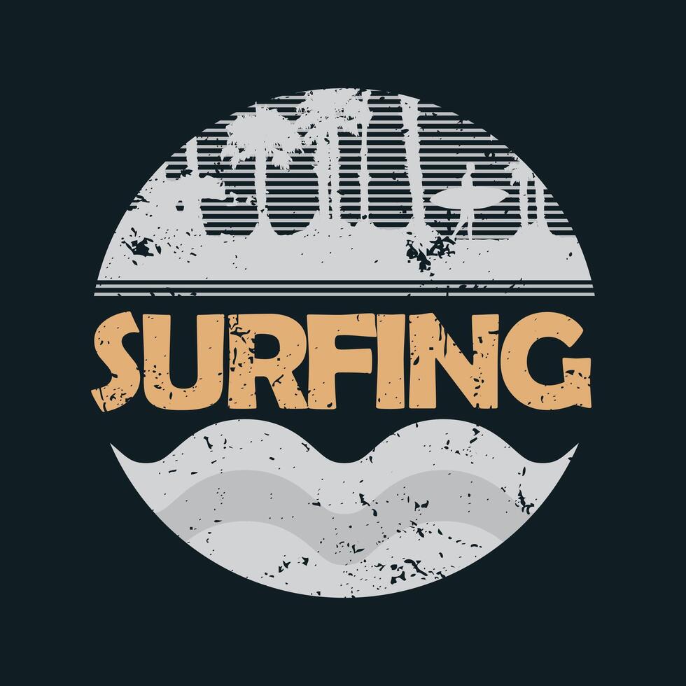 Surfing stylish t-shirt and apparel abstract design.print, typography, poster vector