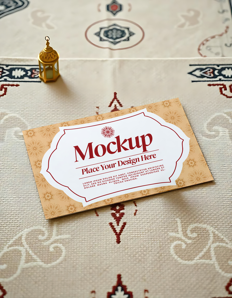 Islamic invitation mockup psd