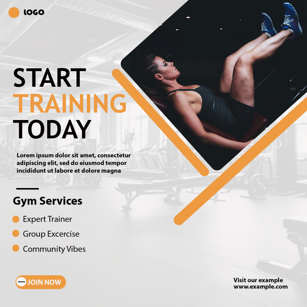 Fitness social media post template, Instagram post psd