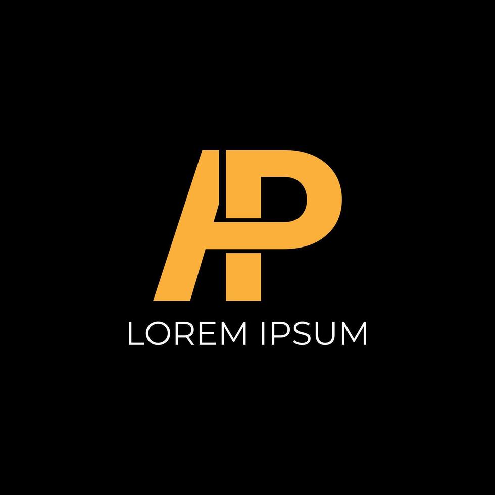 Modern AP Monogram Logo Design vector