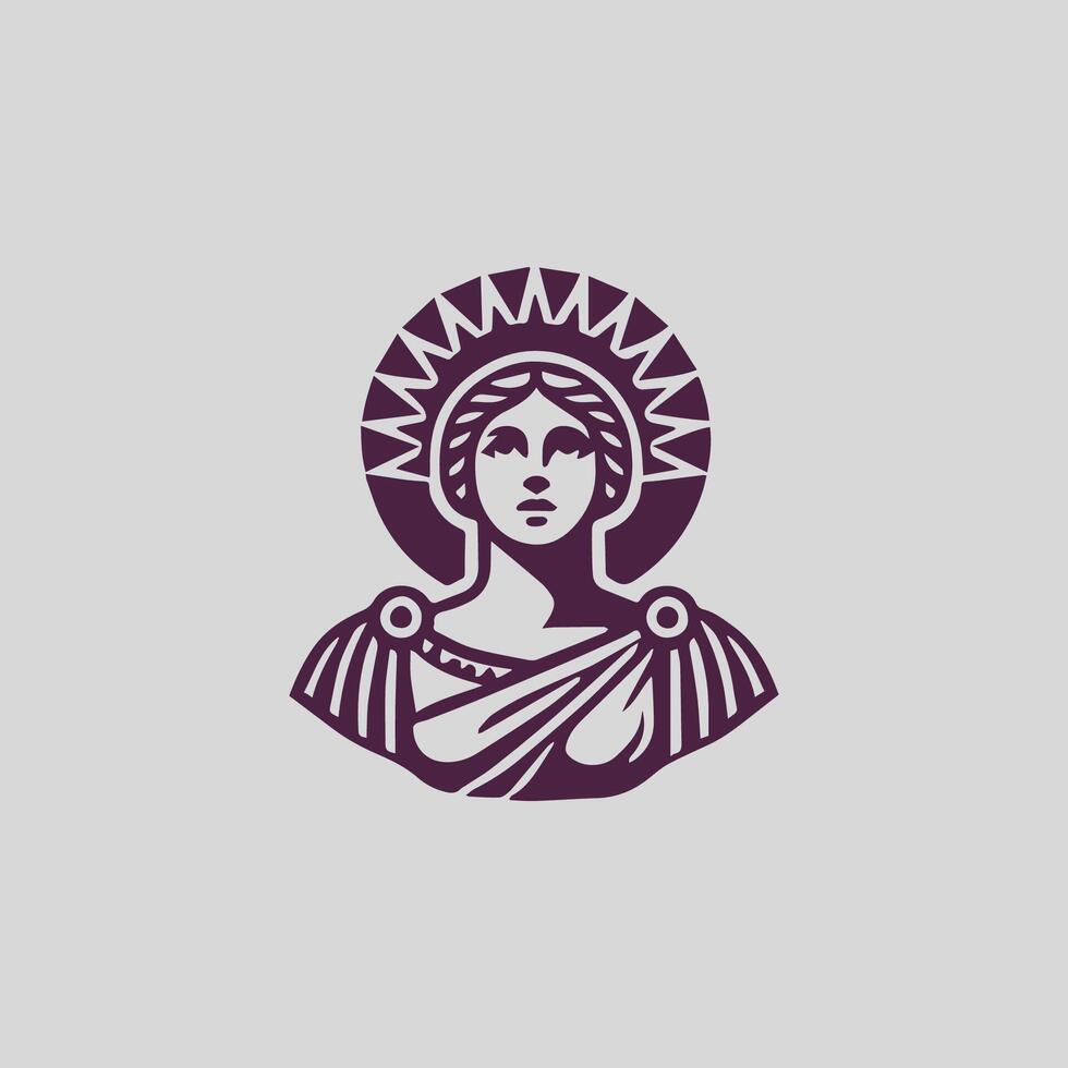 Roman goddess logo vector