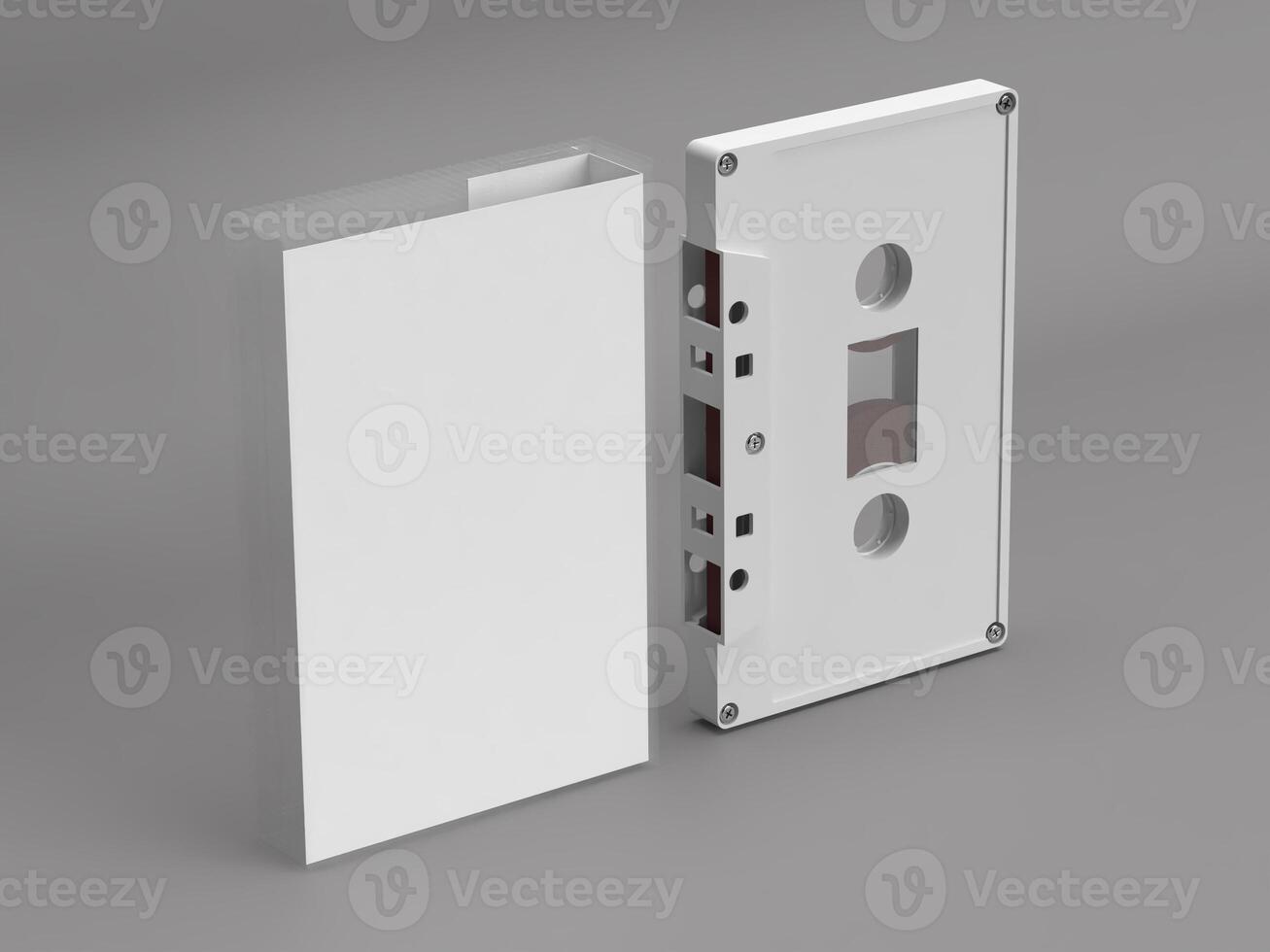 Minimal Cassette and Sleeve Mockup 3D Render photo