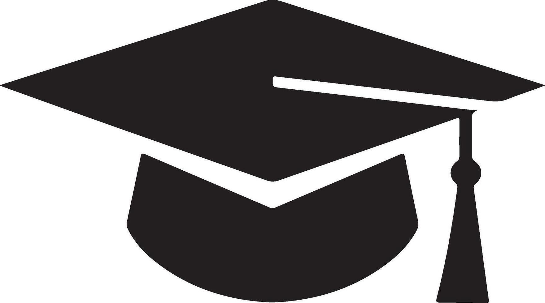 University Cap Silhouette vector