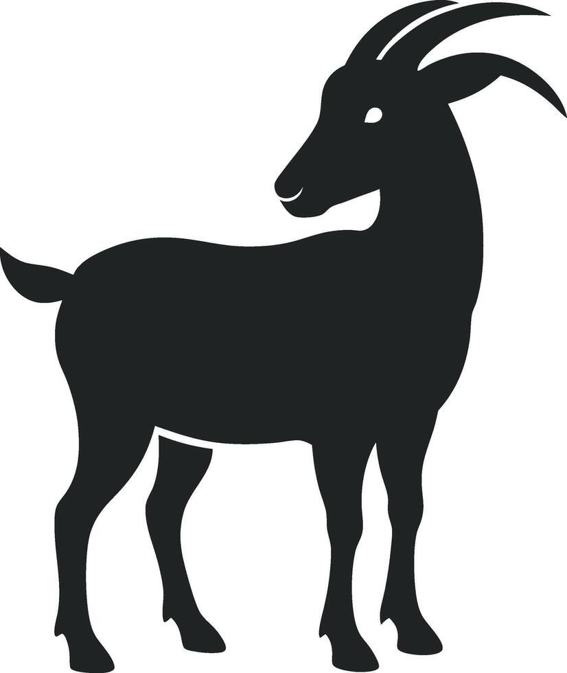 Farming Goat Silhouette Graphic vector