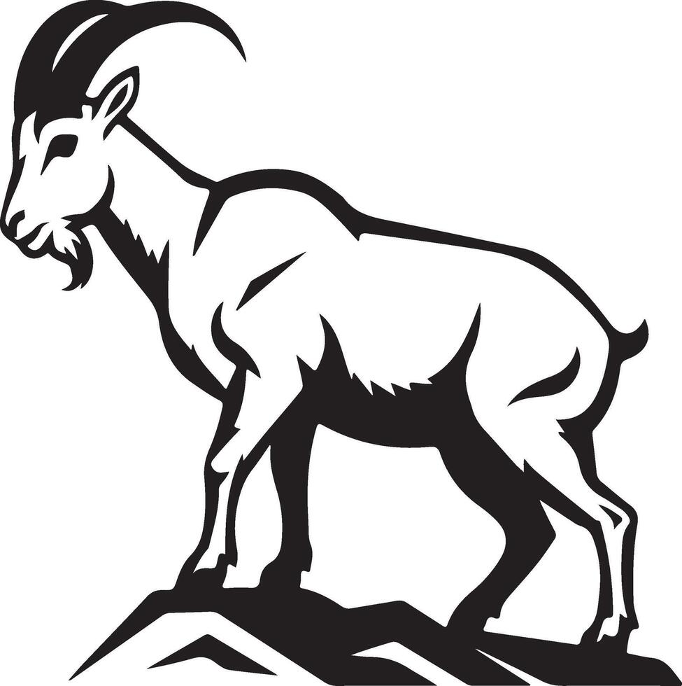 Agricultural Goat Silhouette Art vector