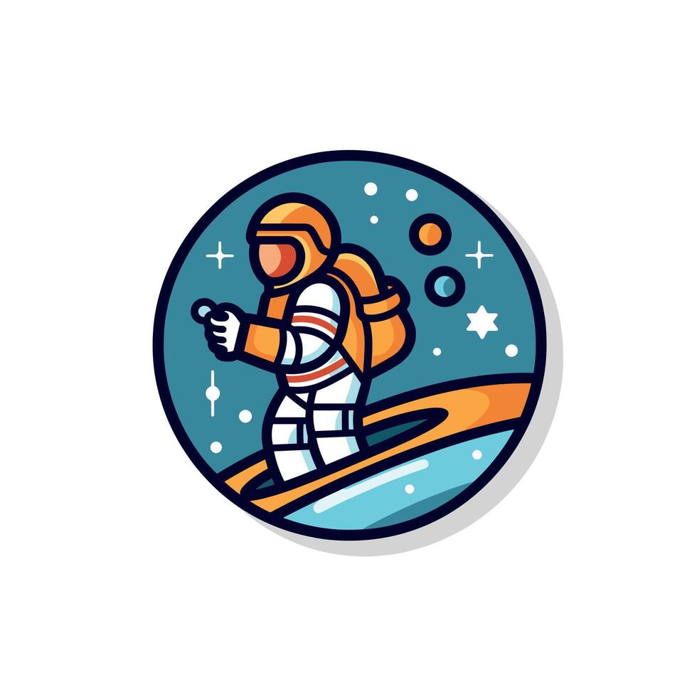 Astronaut exploring the wonders of space vector