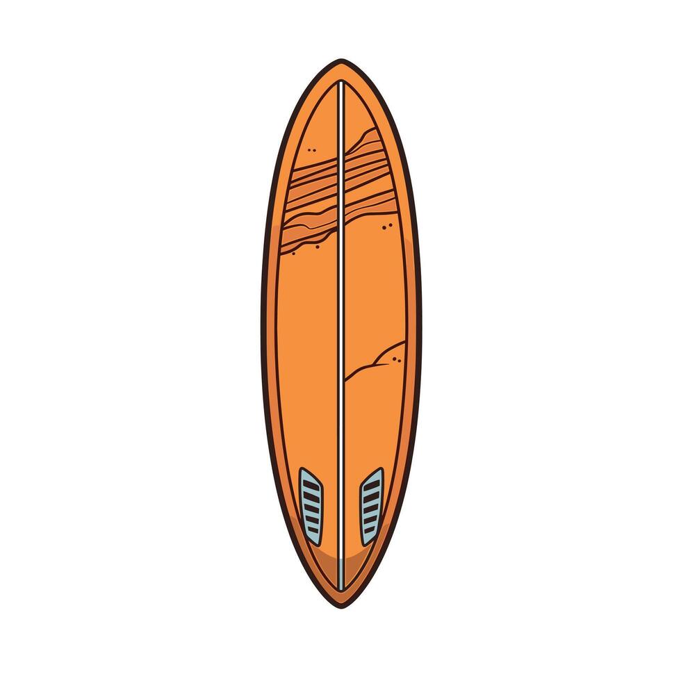 Colorful surfboard design ready for the waves vector