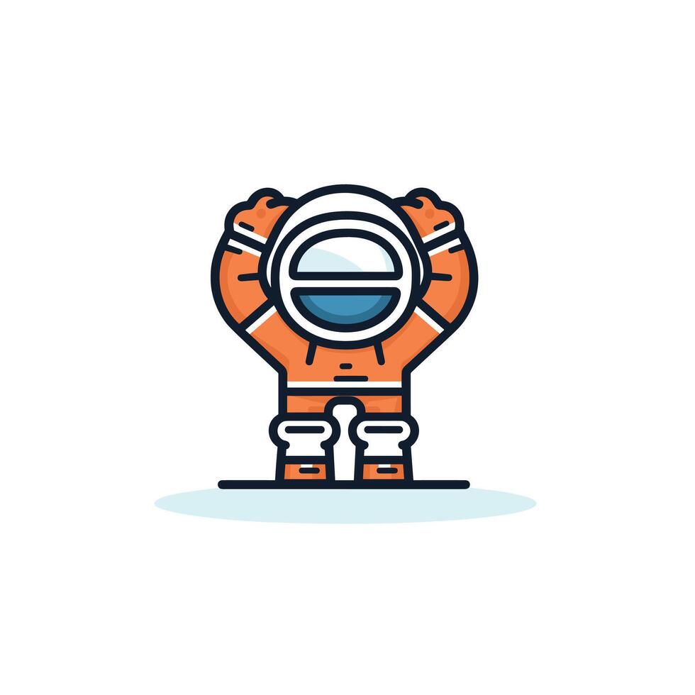 Astronaut celebrating in a colorful suit vector