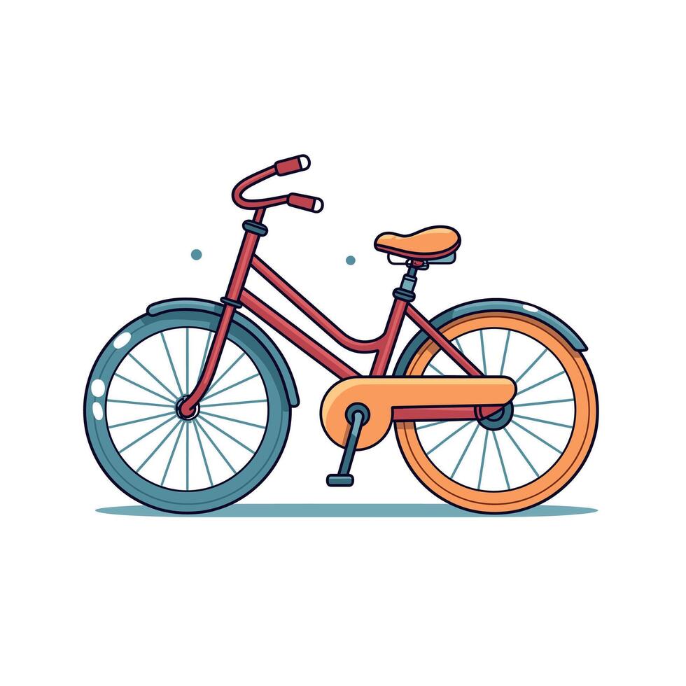 Colorful bicycle illustration with vibrant design vector