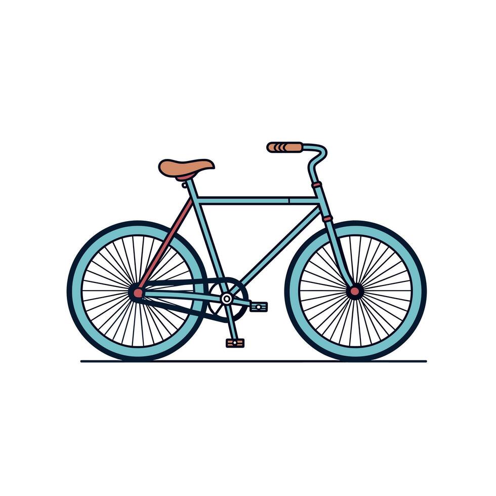 Classic bicycle design featuring a light frame vector