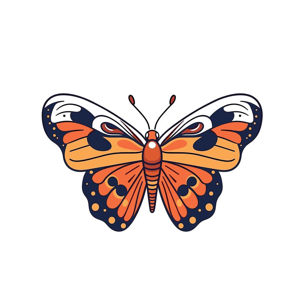 Colorful butterfly showcasing intricate patterns vector