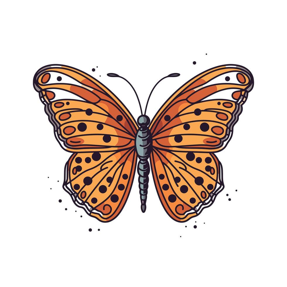 Colorful butterfly illustration in vivid detail vector