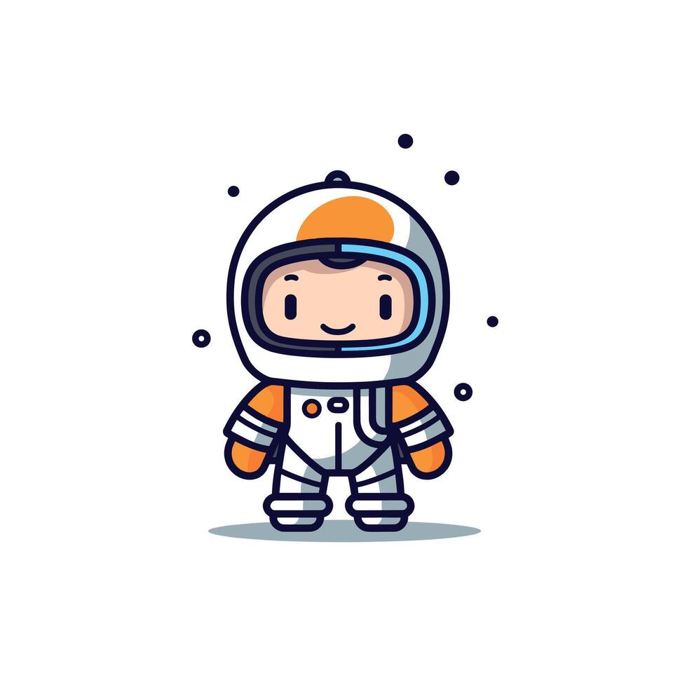 Smiling astronaut in a bright suit vector
