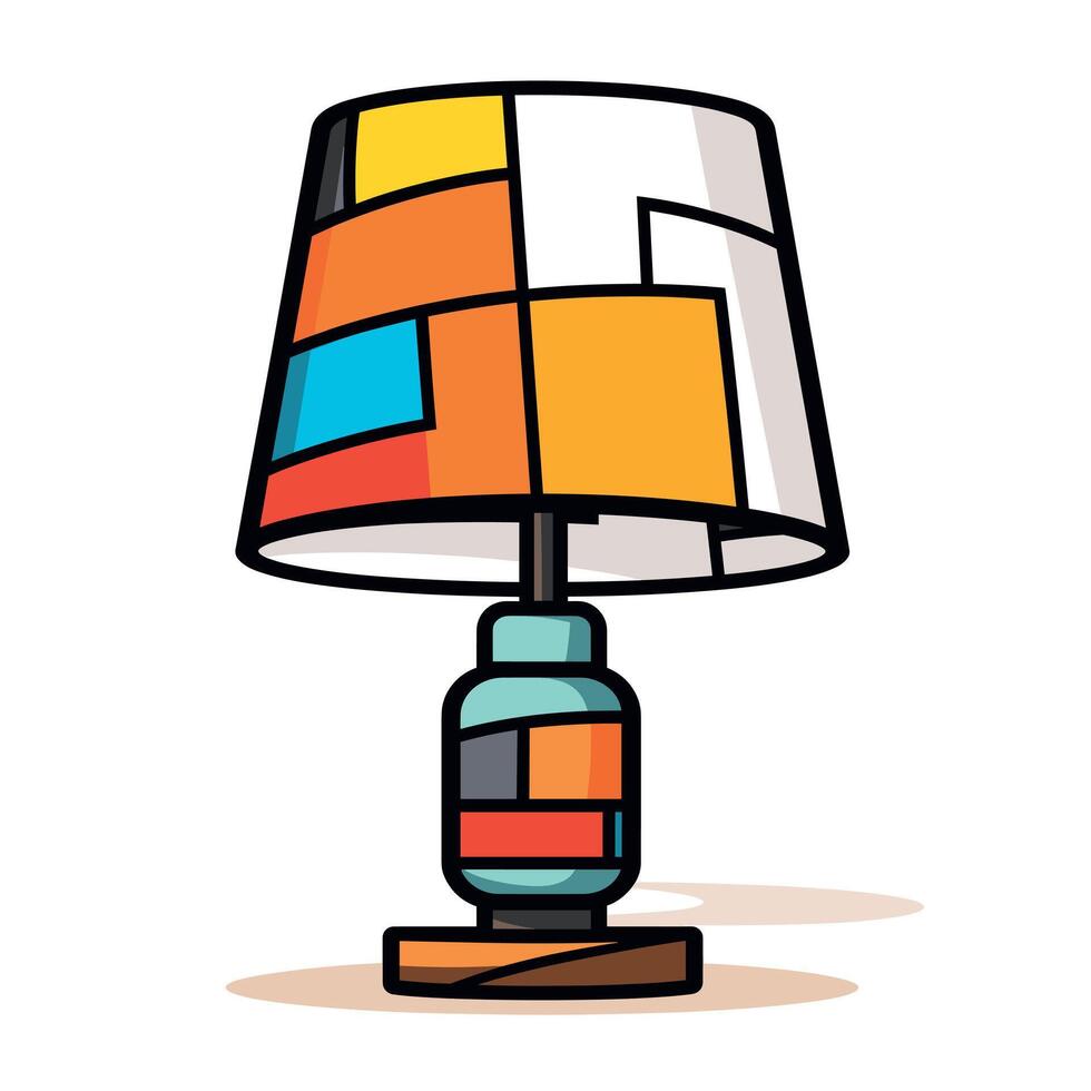 Modern abstract design colorful lamp vector