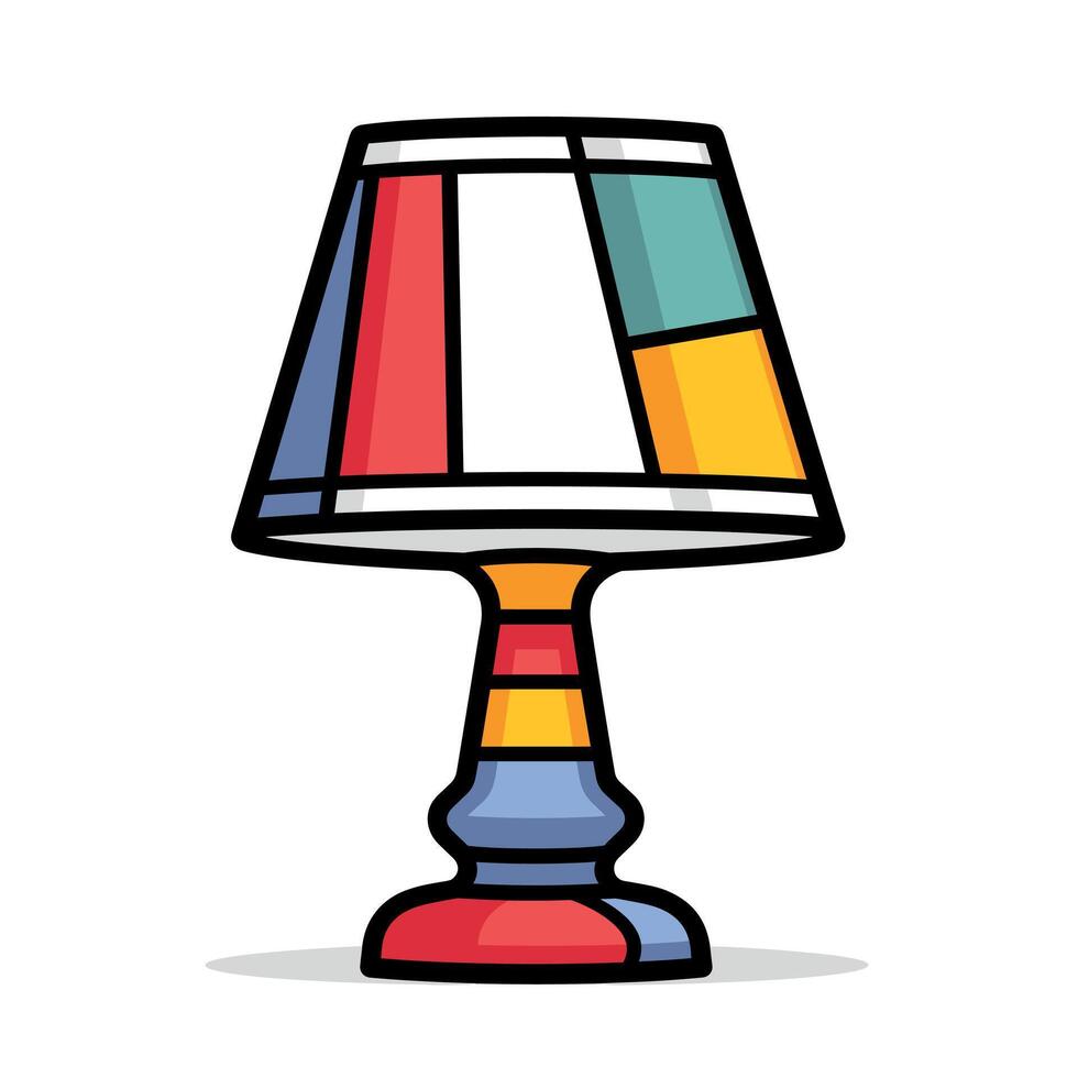 Colorful modern lamp with abstract design vector