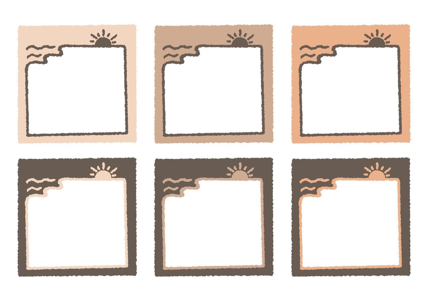 Planners and weekly days label or scrapbook decoration elements. vector