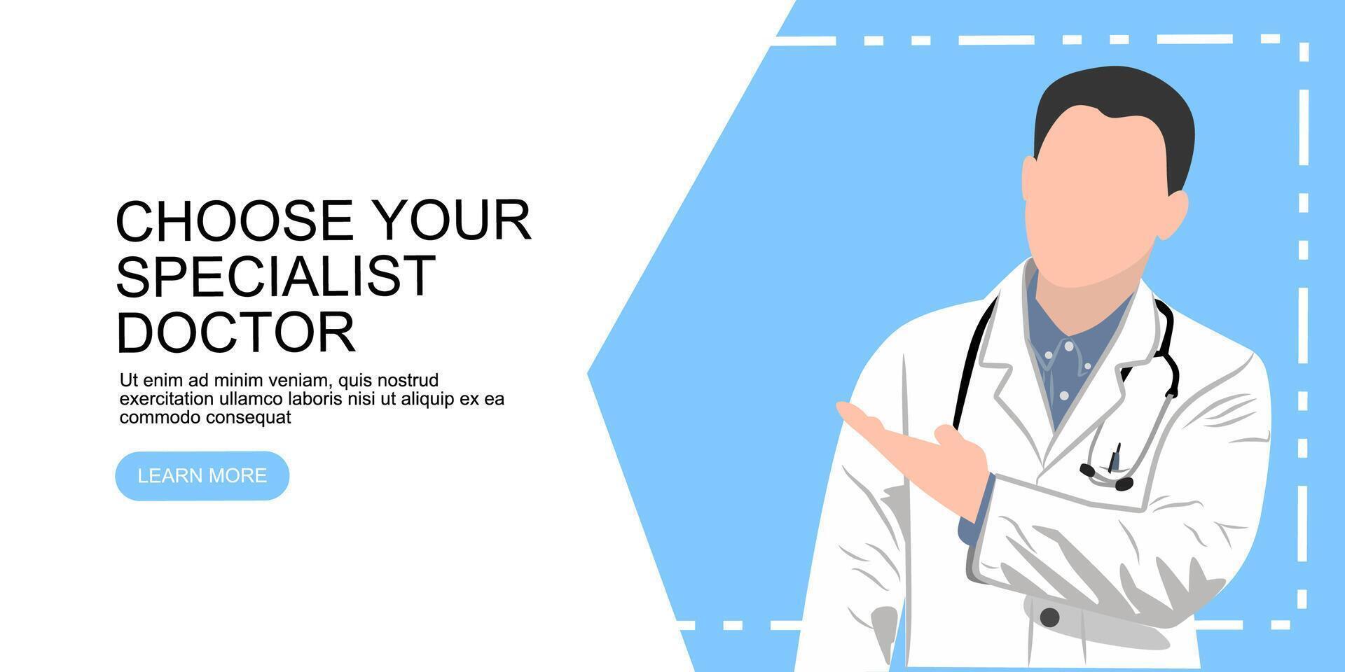 Digital online healthcare website page vector