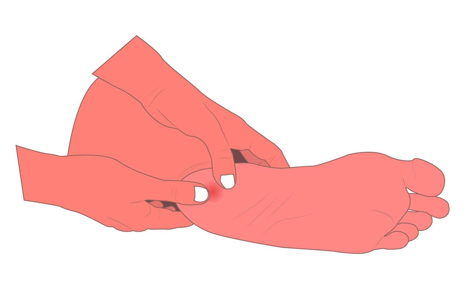 In-depth and detailed illustrations of foot pain, foot outlines, pressure points, or muscle structures highlighted, orthopedic advertisements, physiotherapy guides, or educational materials vector