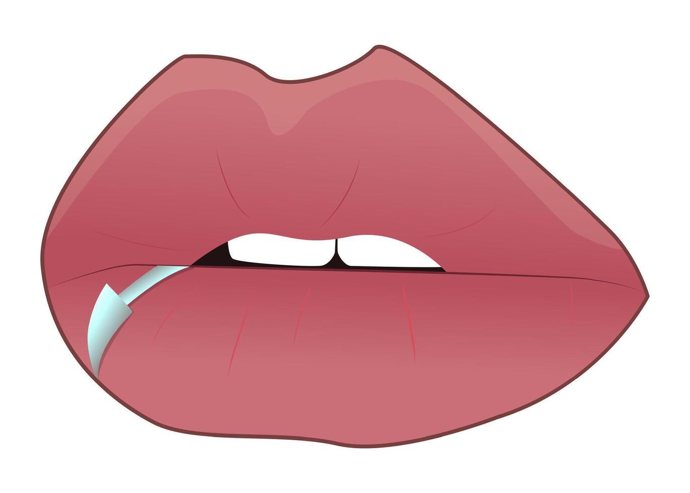 A unique and bold illustration of an oral piercing, showcasing modern body art and self-expression, perfect for branding, advertising, posters or merchandise. vector
