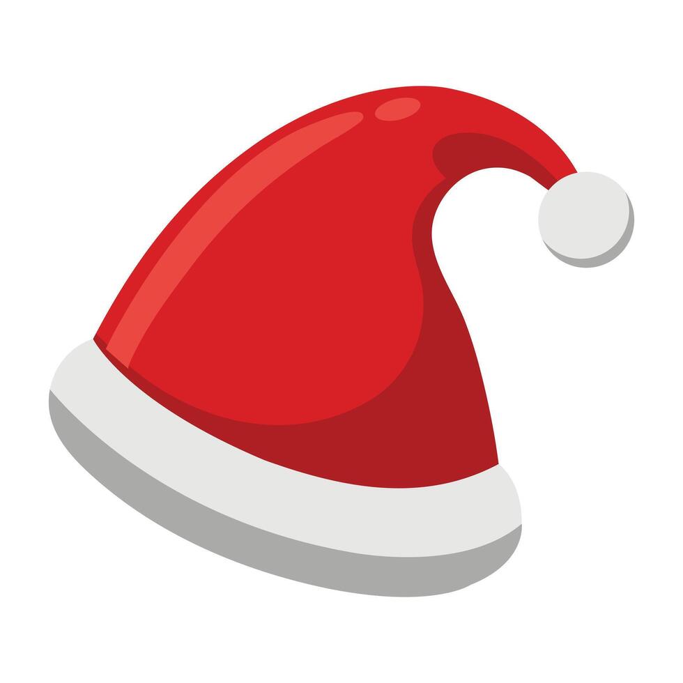 Illustration of Santa Claus hat Isolated on white vector