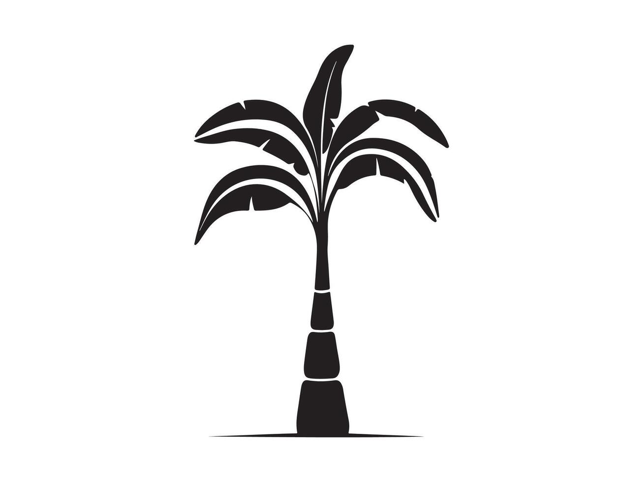 Banana tree silhouette design vector